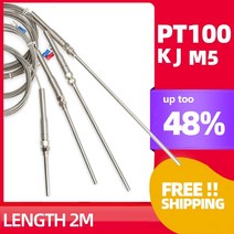 온도계측기 자기온도계 400 800 도 RTD K J PT100 50mm 오븐 온도 센서 M5 프로브 열 열전대 산업용, 02 J_01 100mm