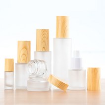 원목무늬 스프레이 크림 유리 화장품 소분 공병 모음, 크림_투명용기(15g), 1개