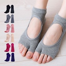 요가양말 필라테스양말 요가삭 토오픈 필라테스 양말 요가 삭스 논슬립 홈트 발레핏, 쿠팡 핫핑크