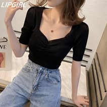 [립걸]루루 하트넥셔링 반팔니트