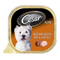 V 노견 강아지 소고기 치킨 간식 통조림 2P 개사료 싱글족 골든리트리버