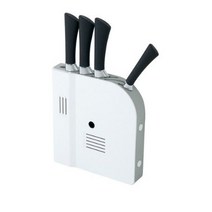고급형 부착식 6구 칼꽂이, 화이트 + 그레이, 3개