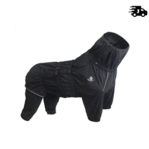 중형견 대형견 방수 디자이너 애와동물 옷 점프수트 가을 아우터 자켓 코트, S, 기본, Black