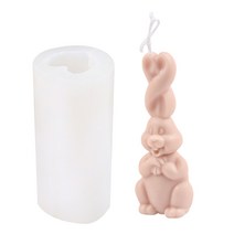 3D 캔들 몰드 미니 토끼 모양의 공예 아트 실리콘 몰드를 만들기위한 3D
