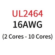 전기선 전선 2M 5M 와이어 케이블 28 26 24 22 20 18 16 AWG 소프트 2 3 4 5 6 7 8 10 코어 전자 PVC 외장 오디오 신호 구리 UL2464 190, 16AWG Black, 5M_4Cores