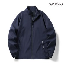 SMOPIG 남성 트레이닝 코디 캐주얼 하이넥 자켓 코트