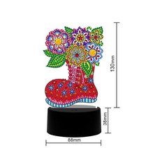 LED보석십자수 대형 명화 액자형 diy diamond painting night light 공작 나비 사슴 심장 참고 다이아몬드 자수 led 라이트 패드 동물 홈 장식, 4