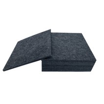 흡음판 4pcs 300x300x9MM 블랙/그레이/화이트 어쿠스틱 보드 방음 폼 패널 사운드 흡수 폴리 에스터 스폰지 드럼 룸 웨지 타일, 03 GRAY