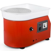 도자기 물레 턴테이블 손물레 전기 회전판 만들기 그릇 클레이 25cm 바퀴 기계 세라믹 점토 기계 w도구 수동 속도 350w, 빨간색