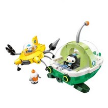 Octonauts-빌딩 블록 사운드 라이트 옥토포드 성 모험 Plsyset 바나클스 페소 콰지 애니메이션 피규어 장난감 인형, NO BOX 8