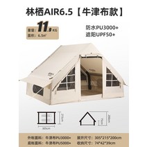 면에어텐트 3인용 공기주입 에어 돔 캠핑 4인용 글램핑 대형 텐트, 옥스포드 천 6.5M2 (중량 11.4KG)