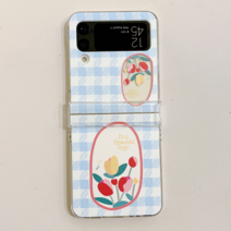 삼성 갤럭시 Z 플립4 울금향 플라워 진주 체인 거치대 케이스 SAMSUNG Galaxy Z flip 4 적용 케이스