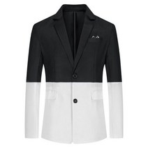 가을 수트 파티 남자 블레이저 스티치 Hombre 슬림 세미 블랙 레드 화이트 더블 브레스트 블레 이저 Masculino 웨딩 댄스 패션