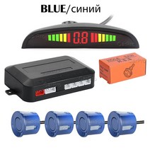 후방감지센서 bsa LED 디스플레이 자동차 주차 센서 키트 레이더 리버스 백업 모니터 감지기 시스템, blue sensors_CHINA