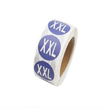 사이즈 스티커 XXL 의류사이즈 의류스티커