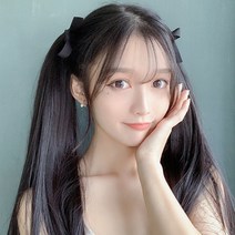 양갈래 가발, 1 건, 베이지 55cm
