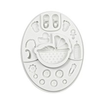 아기 샤워 케이크용 레진 몰드 아기 유모차 폰단트 몰드 컵케이크 탑퍼용 아기 샤워 디저트 몰드