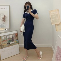 떳다그녀 나티스 골지 카라 롱 원피스
