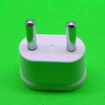 1X AC 전원 소켓 라운드에서 플랫 2 홀 변환 플러그 유니버셜-유럽 턴 핀 홀 흰색, 한개옵션1, 한개옵션0