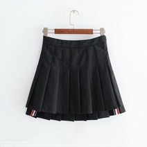삼선배색 플리츠 미니 스커트 키작녀 꾸안꾸 여친룩 데일리 코디 교복치마