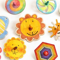 민화 나무팽이 만들기 5개묶음 (16종류) 전통놀이 우드아트 DIY 색칠하기 민속놀이 나무 팽이 전통만들기 나무만들기놀이 민속만들기 전통만들기 나무팽이만들기, 5개묶음_물고기