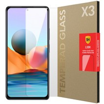 샤오미 홍미노트 11S / 홍미노트 11 프로 맥스 강화유리 액정보호 방탄필름 3매, 9H 강화유리필름X3매, 3개