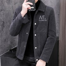 DFMEI 겨울 남성 숏 모직 코트 자켓 코트