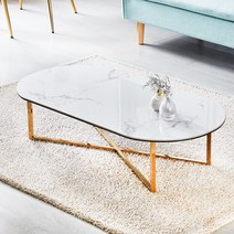 원형 세라믹 소파 거실 골드 좌식 테이블 화이트 1200, 로즈골드프레임, 1200(높이:32cm)