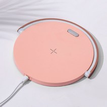 유엠투 LED 무드등 조명 10W 고속 무선 충전기 Qi10W, 핑크, 1개