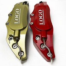 kjios 2pcs sml 알루미늄 자동차 3d 디스크 브레이크 캘리퍼스 커버 스티커 자동차 액세서리 토요타 닛산 혼다 디스크로터 캘리퍼커버 칼러, 2pcs L 사이즈 블랙