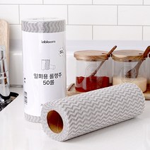 일회용 롤행주 50롤 - 그레이, 단일