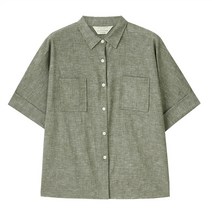린넨 데일리 셔츠 블라우스 여성 캐주얼 Giordano Linen Shirt Loose