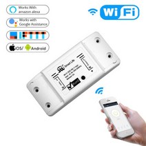 DIY 스마트 홈 자동화 모듈 10A Wifi 스위치 원격 무선 타이머 조명 지능형 범용, 01 라이트 그레이