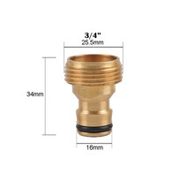 파이프조인트 스레드 빠른 커넥터 황동 정원 급수 어댑터 물방울 관개 구리 호스 빠른 커넥터 피팅, 03 C