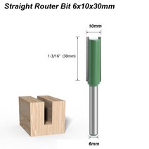 루터날 트리머날 루터비트 홈파기날 목공용루터 Single Double Flute Straight Router Bit Milling Cutter, 06 Straight Bit 6x10x30