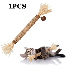 고양이 장난감 나무 다각형 스틱 라피트 잔디 금니 개박하 이빨 청소개박하 지팡이 애완 동물 용품, 01 1PCS