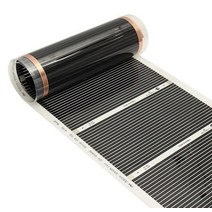 부속자재 건축 홈 개조 50cm 너비 25 50 100 200 300 400 800cM 길이 220v 원적외선 바닥 난방 필름 크리스탈 탄소 섬유 따뜻한 키트, [04] 200CM Length, [01] 50 센치메터