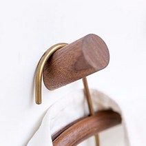 오늘의공간 일자훅 원목 우드 훅 벽걸이 벽행거 (6cm 8cm), 월넛우드(어두운색), 6cm, 1개