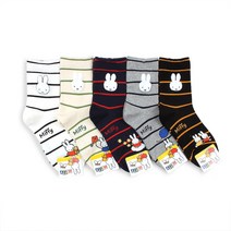 여성 미피 정품 줄무늬 양말 5컬러