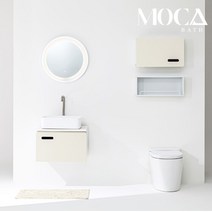 모카바스 욕실 욕실장 수건장 여닫이장 욕실인테리어 앨리스 플랩 욕실 수납장 W600 H365, 화이트핑크, 1개, 화이트핑크