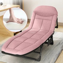 접이식 간이침대 손님용 간이 사무실침대 경량 침대 소형, 200cm 핑크