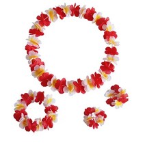 할로윈 가랜드 Leis 하와이안 목걸이 팔찌 Hula 댄스 화환 인공 꽃 넥 루프 Luau 파티 의상 액세서리, [03] No. 03
