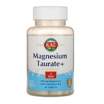 칼 타우린 타우린산 마그네슘 타우레이트 플러스 회당 400mg 비타민B6 90정 KAL Magnesium Taurate +, 1개