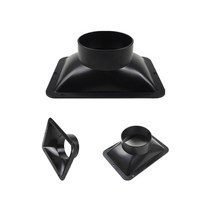 부속자재 건축 홈 개조 100-150mm 긴 플랜지 덕트 팬 호스 커넥터 주방 후드 환기 파이프 용 공기 어댑터 배기구 연결, 02 Retangle 110mm