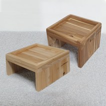 강아지식탁 고양이 식탁 대형견 낮은식탁 물그릇 받침대, 베이지(22x22x9)