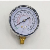 매니폴드 MANIFOLD 저압 냉동 프레온 A/C 게이지 R12/R22/R502(R404A/R134a) 0220/350Psi 015/25kg/cm2 1/8 인치 70mm, Simple Type, 1개