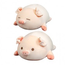 모찌 핑크돼지 바디필로우 40cm 안고자는 피그 인형 베개 쿠션 캐릭터, 찡그린 표정40cm