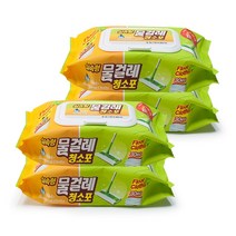 샤인 가장 많이 쓰는 물걸레청소포 청소용물티슈 30매, 4팩