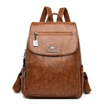 디자이너 여성 배낭 빈티지 가죽 백팩 여성용 school bag travel bagpack ladies sac dos back pack