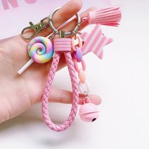 인형키링 큐티 나무 가방 굿즈 제작 캐릭터 열쇠 키홀더 고리 가죽, Pink2